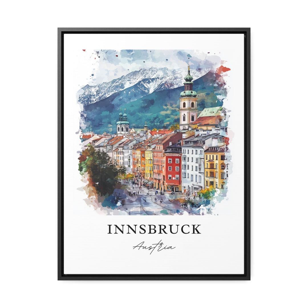 Innsbruck Wall Art, Innsbruck Austria Print, Innsbruck Watercolor Art, Innsbruck Gift, Travel Print, Travel Poster, Housewarming Gift