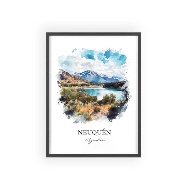 Neuquén Wall Art, Confluencia Dept Print, Argentina Watercolor Art, Neuquén Argentina Gift, Travel Print, Travel Poster, Housewarming Gift