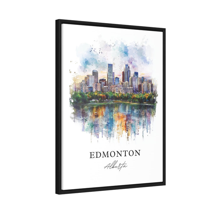 Edmonton Wall Art, Edmonton Canada Print, Alberta Watercolor Art, Edmonton Gift, Travel Print, Travel Poster, Housewarming Gift