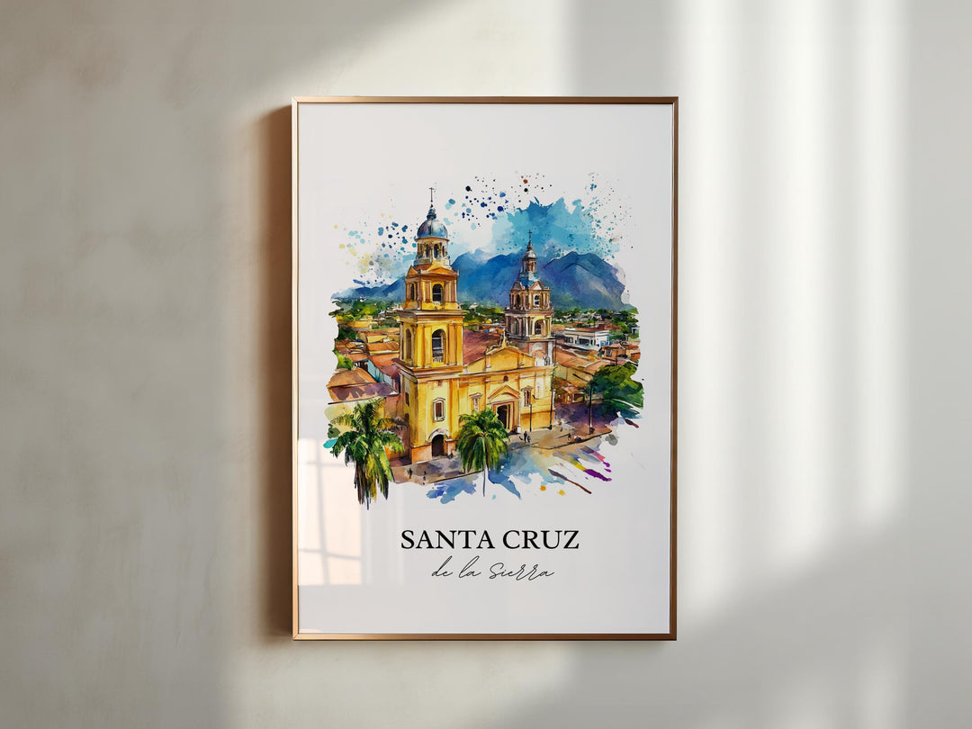 Santa Cruz de la Sierra Art, Bolivia Print, Bolivia Artwork, Santa Cruz de la Sierra Gift, Travel Print, Travel Poster, Housewarming Gift