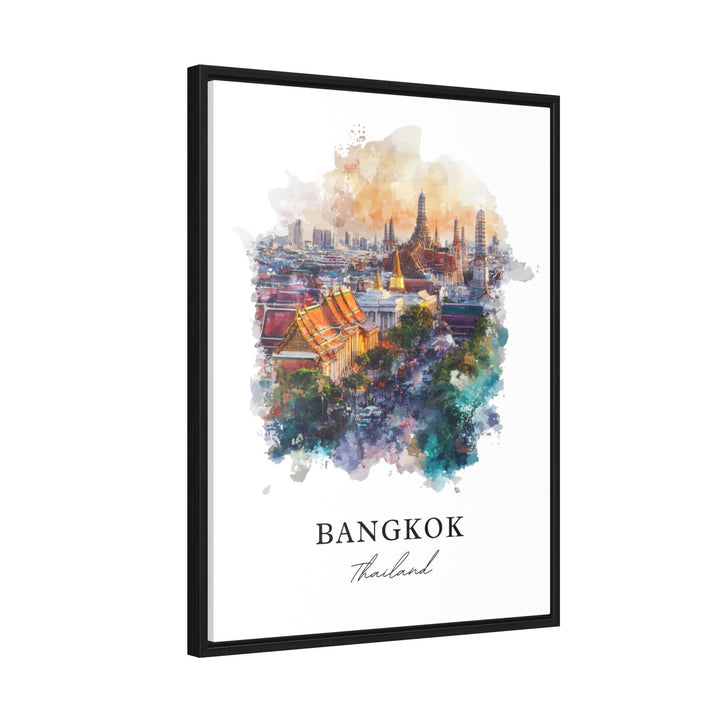 Bangkok Wall Art, Bangkok Thailand Print, Bangkok Watercolor Art, Bangkok Thailand Gift, Travel Print, Travel Poster, Housewarming Gift