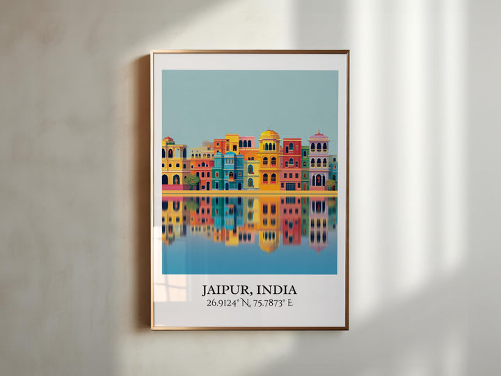 Jaipur India Art, Jaipur Retro Travel Art, Jaipur Home Decor, Jaipur Gift, India Travel Art, Travel Prints, Housewarming Gift