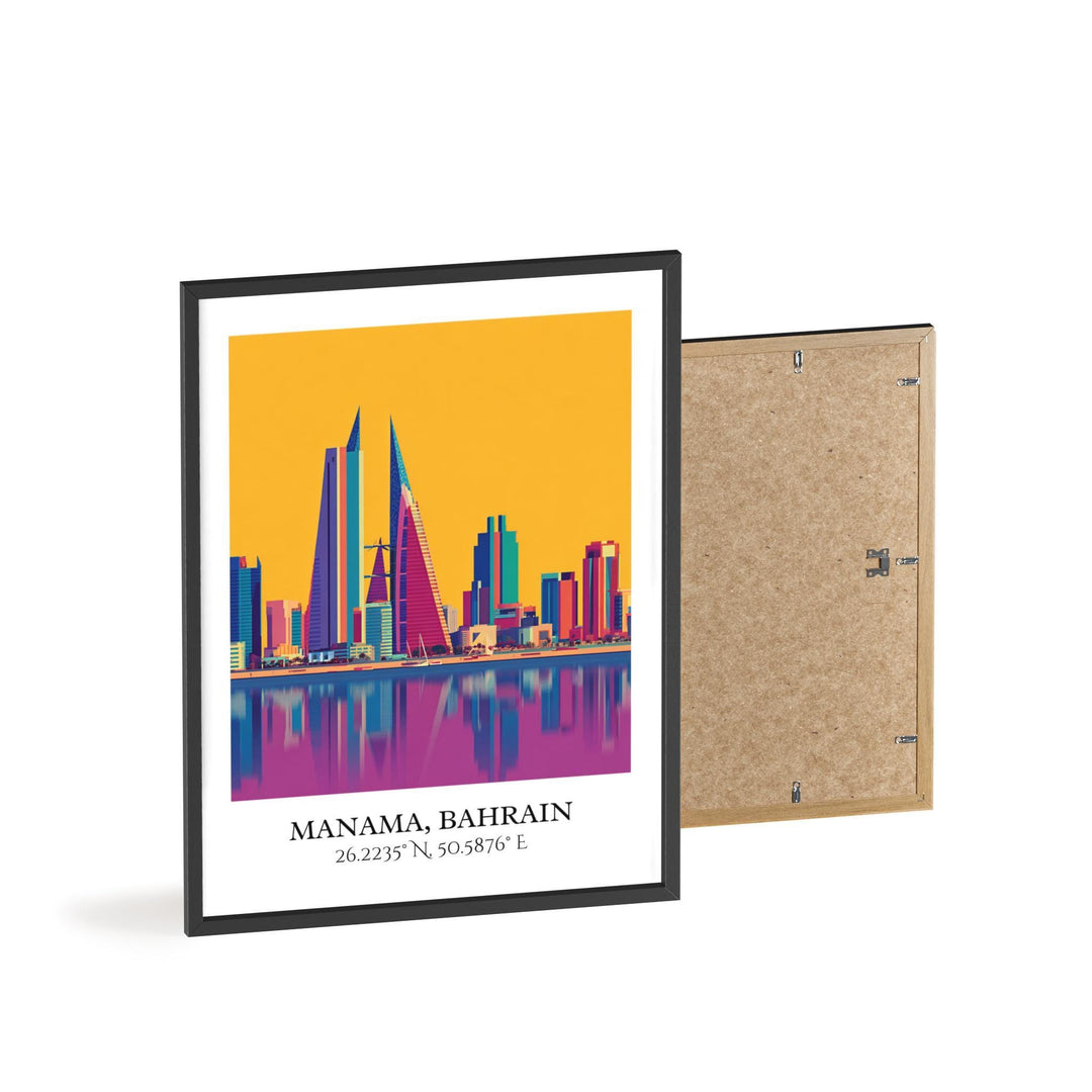 Manama Bahrain Art, Bahrain Retro Travel Art, Bahrain Home Decor, Bahrain Gift, Bahrain Travel Art, Travel Prints, Housewarming Gift