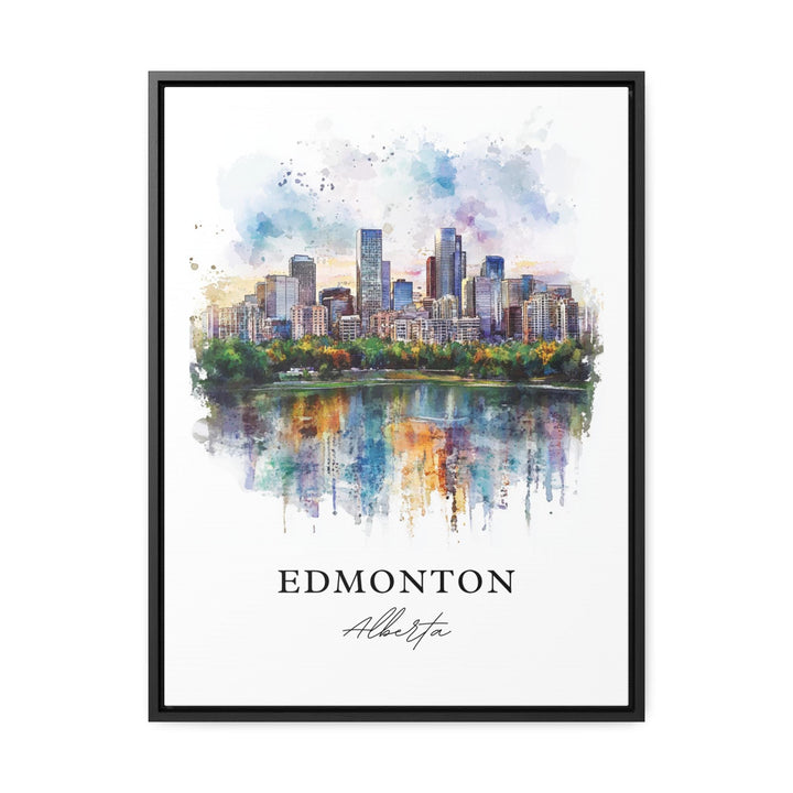 Edmonton Wall Art, Edmonton Canada Print, Alberta Watercolor Art, Edmonton Gift, Travel Print, Travel Poster, Housewarming Gift
