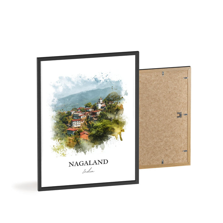 Nagaland India Wall Art, Nagaland India Print, India Watercolor Art, Nagaland India Gift, Travel Print, Travel Poster, Housewarming Gift