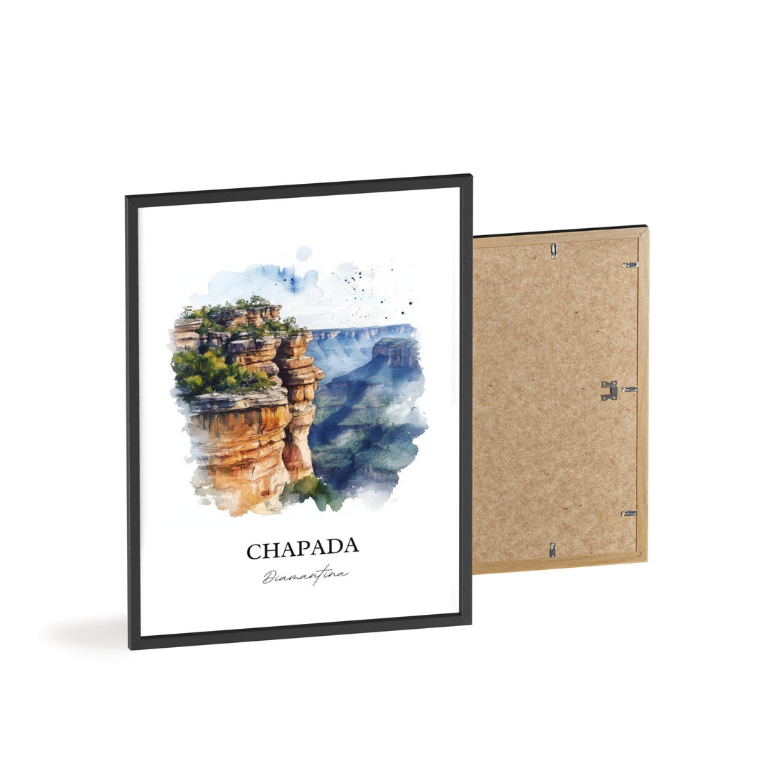 Chapada Diamantina Art, State of Bahia Print, Brazil Watercolor Art, Chapada Diamantina Gift, Travel Print, Travel Poster, Housewarming Gift