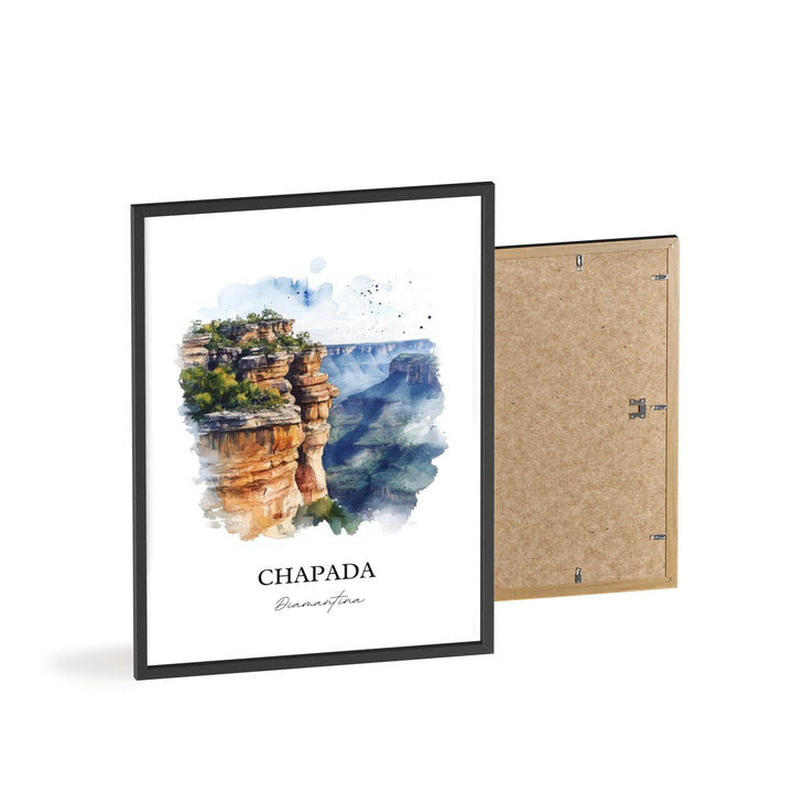 Chapada Diamantina Art, State of Bahia Print, Brazil Watercolor Art, Chapada Diamantina Gift, Travel Print, Travel Poster, Housewarming Gift