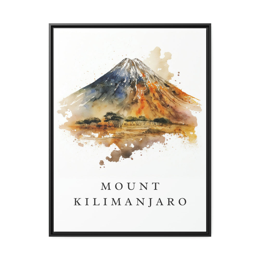 Mount Kilmanjaro wall art - Tanzania, Mt Kilmanjaro poster, Kilmanjaro Wedding gift, Birthday present, Custom Text, Personalised Gift