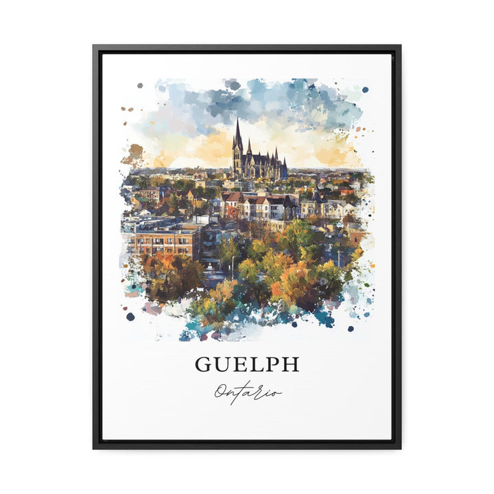Guelph Ontario Wall Art, Guelph Print, Guelph Watercolor Art, Ontario Canada Gift, Travel Print, Travel Poster, Housewarming Gift