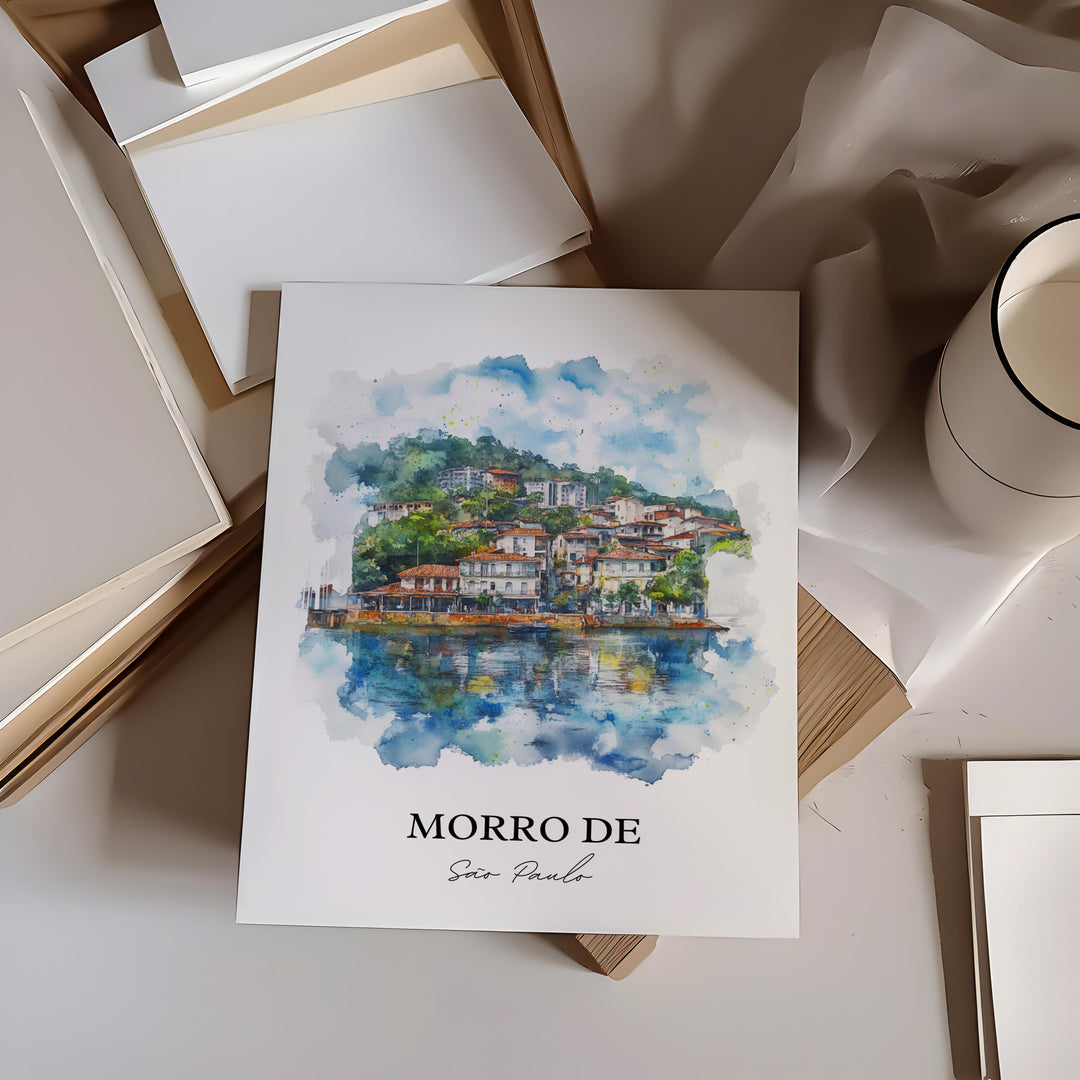 Morro de Sao Paulo Wall Art, Ilha de Tinharé Print, Brazil Artwork, Morro de Sao Paulo Gift, Travel Print, Travel Poster, Housewarming Gift