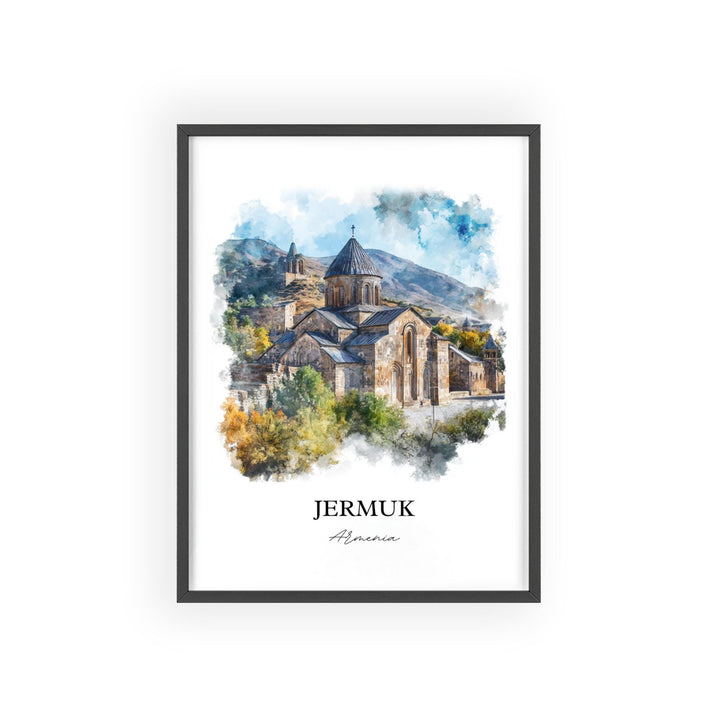 Jermuk Wall Art, Vayots Dzor Province Print, Armenia Watercolor Art, Jermuk Armenia Gift, Travel Print, Travel Poster, Housewarming Gift