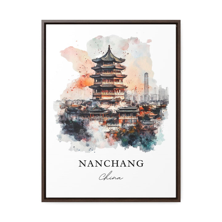Nanchang Wall Art, Nanchang China Print, Jiangxi Province Watercolor Art, Jiangxi China Gift, Travel Print, Travel Poster, Housewarming Gift