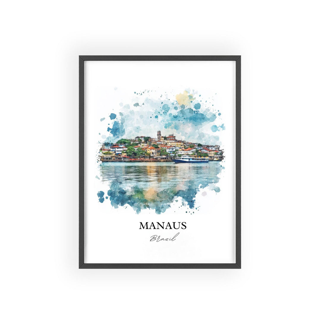 Manaus Brazil Wall Art, Manaus Print, Brazil Watercolor Art, Manaus Brazil Gift, Travel Print, Travel Poster, Housewarming Gift