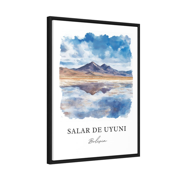Salar De Uyuni Wall Art, Bolivia Print, Salar De Uyuni Watercolor Art, Uyuni Salt Flat Gift, Travel Print, Travel Poster, Housewarming Gift