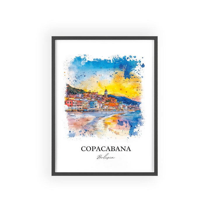 Copacabana Bolivia Wall Art, Lake Titicaca Print, Bolivia Artwork, Copacabana Bolivia Gift, Travel Print, Travel Poster, Housewarming Gift