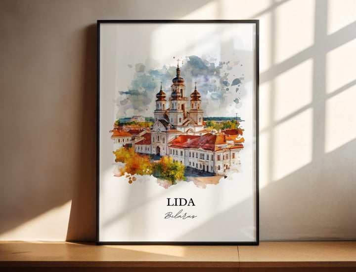 Lida Belarus Wall Art, Lida Print, Belarus Watercolor Art, Lida Belarus Gift, Travel Print, Travel Poster, Housewarming Gift