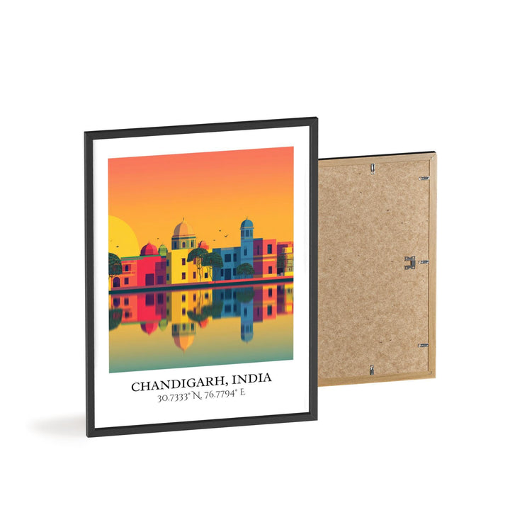 Chandigarh Art, Chandigarh Retro Travel Art, Chandigarh Home Decor, Chandigarh Gift, India Travel Art, Travel Prints, Housewarming Gift