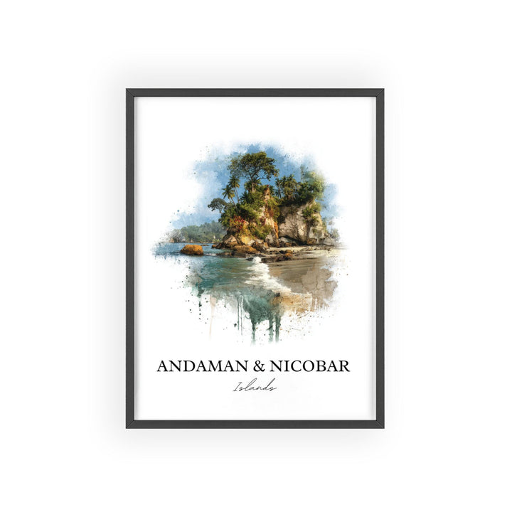 Andaman and Nicobar Islands Art, Andaman Islands Print, India Watercolor Art, Nicobar Gift, Travel Print, Travel Poster, Housewarming Gift
