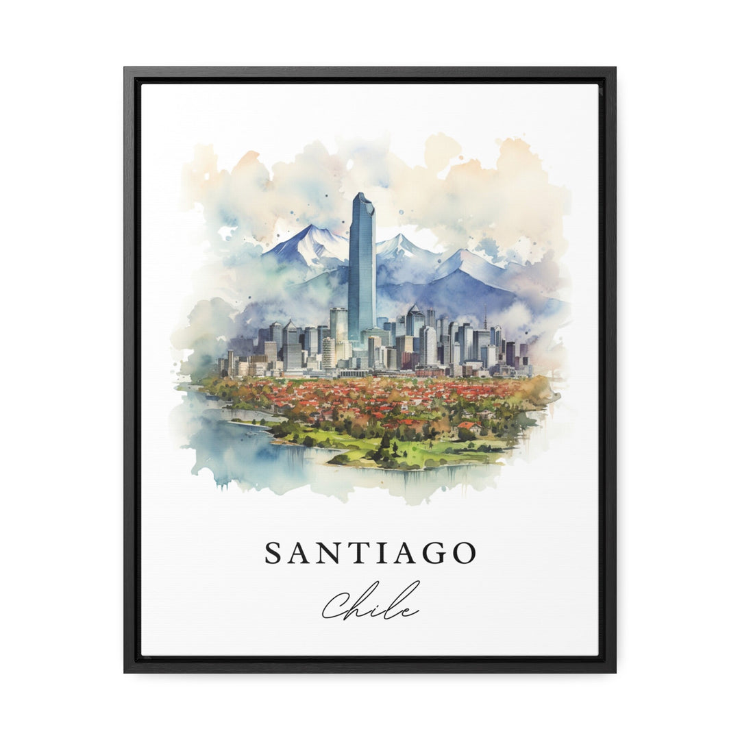 Santiago Chile wall art - Chile, Santiago poster, Santiago Chile Wedding gift, Birthday present, Custom Text, Personalised Gift