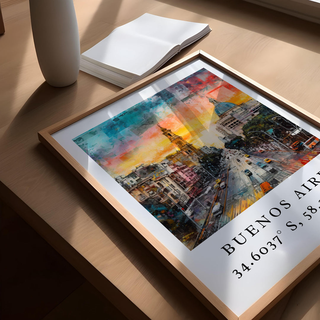 Buenos Aires wall art - Argentina, Buenos Aires poster, Buenos Aires Wedding gift, Birthday present, Custom Text, Personalized Gift