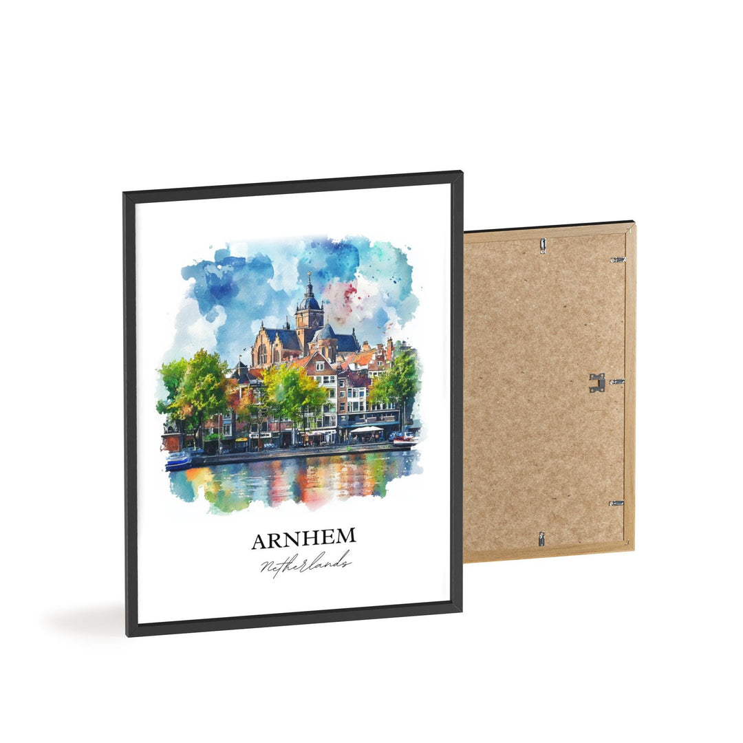 Arnhem Wall Art, Gelderland Province Print, Netherlands Watercolor Art, Arnhem Gift, Travel Print, Travel Poster, Housewarming Gift