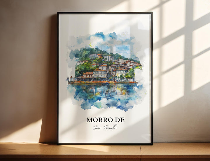 Morro de Sao Paulo Wall Art, Ilha de Tinharé Print, Brazil Artwork, Morro de Sao Paulo Gift, Travel Print, Travel Poster, Housewarming Gift