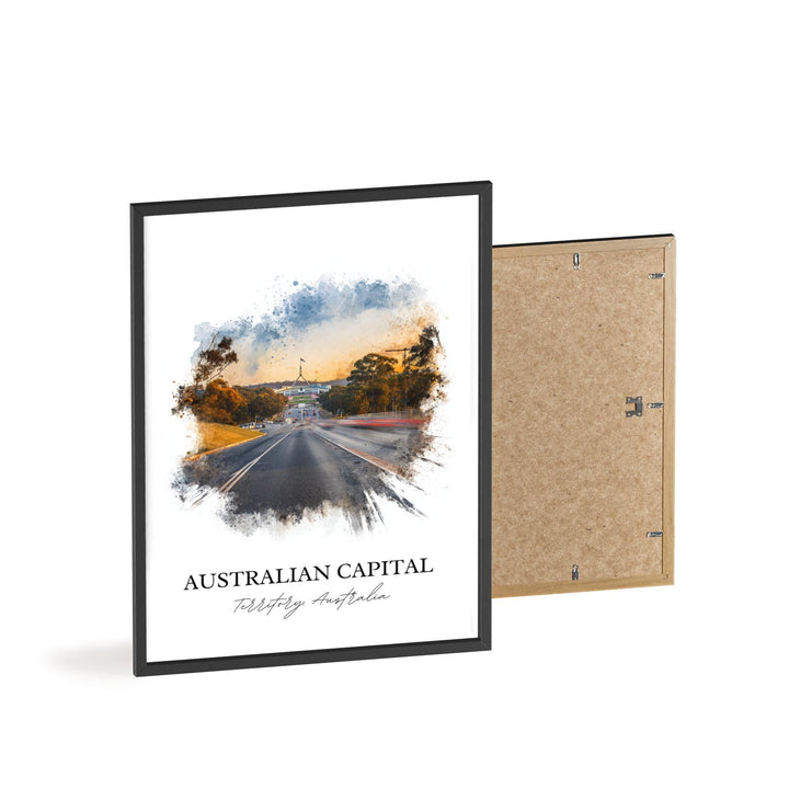 Australian Capital Territory Art, Australia Print, Australia Art, Canberra Gift, Canberra Travel Print, Travel Poster, Housewarming Gift