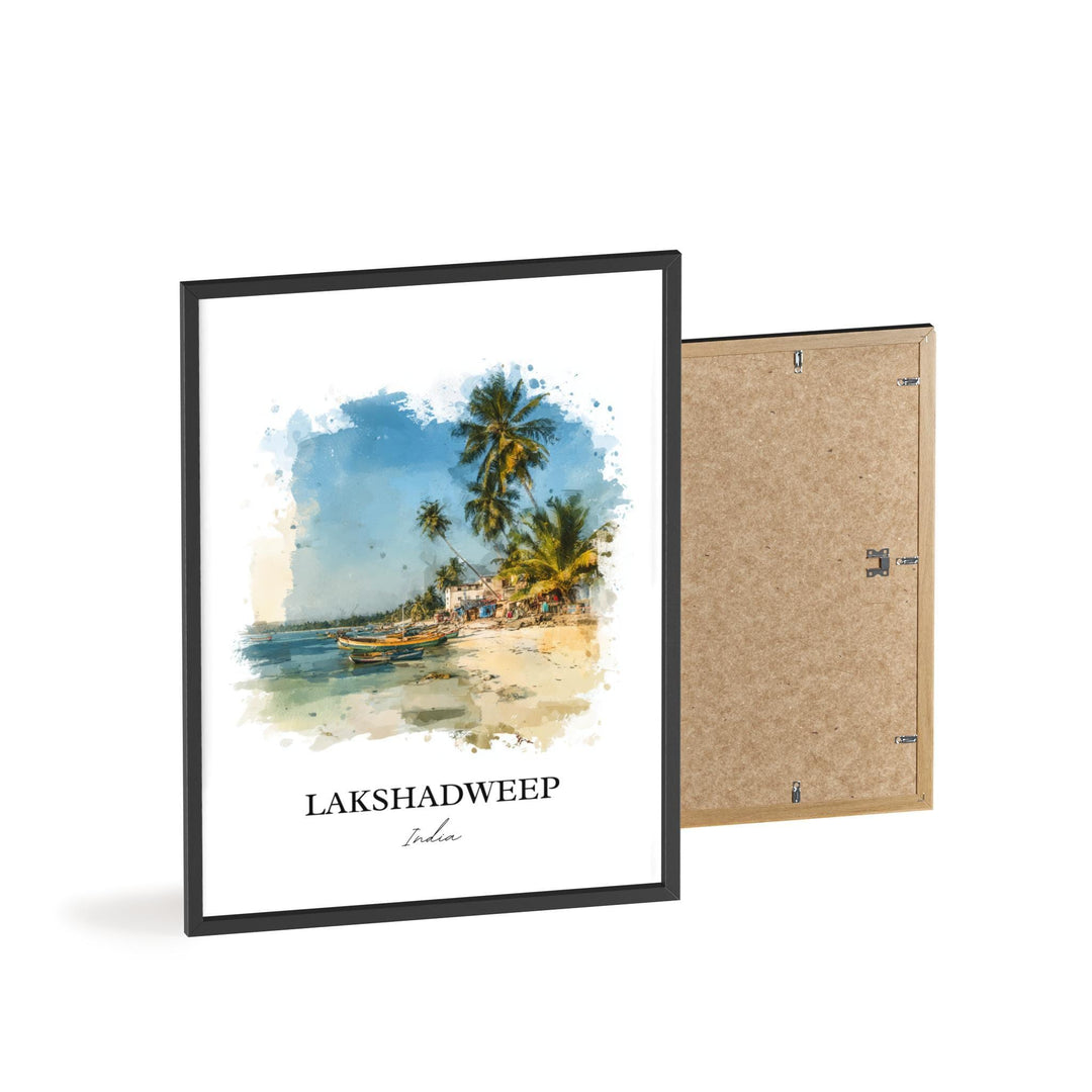 Lakshadweep Wall Art, Lakshadweep India Print, India Watercolor Art, Lakshadweep Gift, Travel Print, Travel Poster, Housewarming Gift