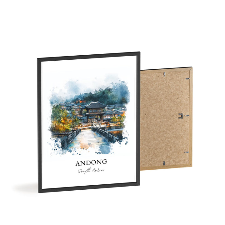 Andong Travel Print Wall Art Nakdong River Wall Hanging Home Décor Andong-Si Gift Art Lovers South Korea Art Lover Gift Andong Poster