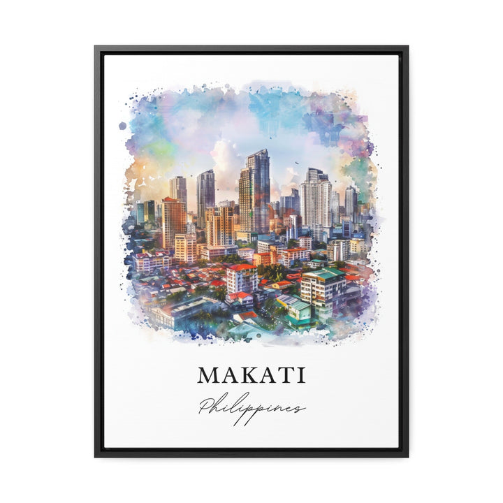 Makati Wall Art, Makati Philippines Print, Makati Watercolor, Makati Philippines Gift, Travel Poster, Housewarming Gift