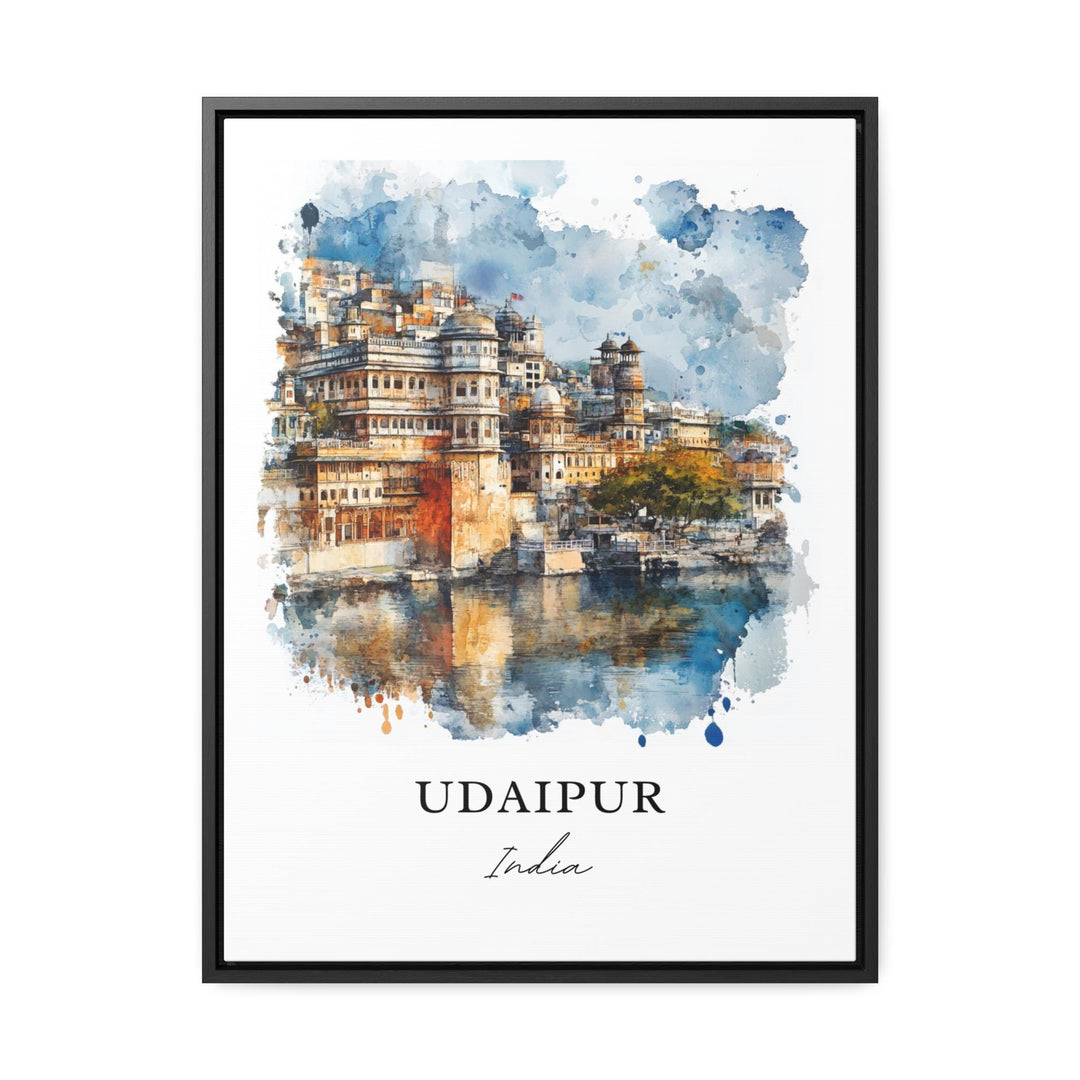 Udaipur Wall Art, Udaipur India Print, Rajasthan Watercolor Art, Mewar Kingdom Gift, Travel Print, Travel Poster, Housewarming Gift