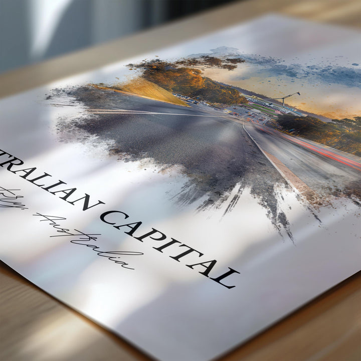Australian Capital Territory Art, Australia Print, Australia Art, Canberra Gift, Canberra Travel Print, Travel Poster, Housewarming Gift