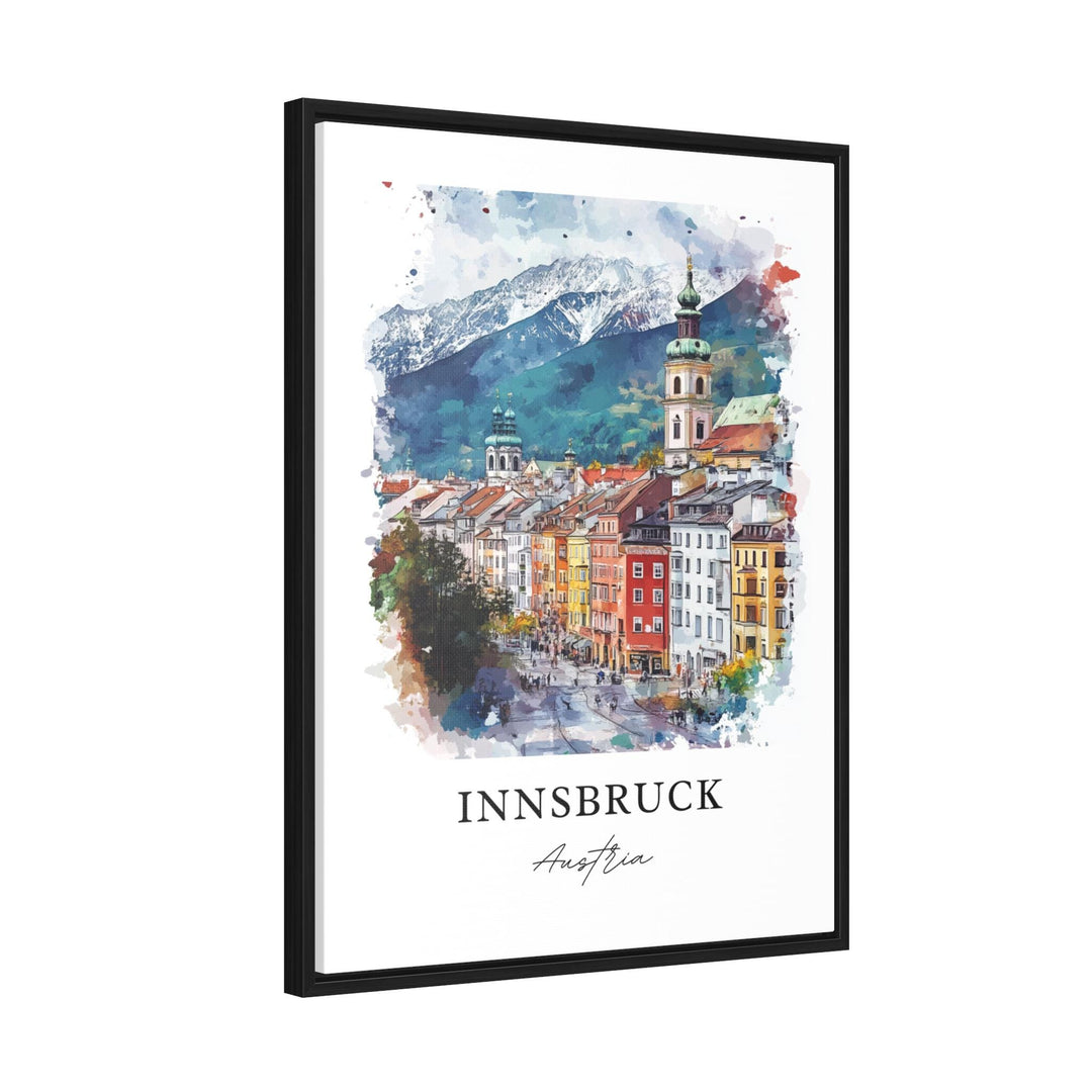 Innsbruck Wall Art, Innsbruck Austria Print, Innsbruck Watercolor Art, Innsbruck Gift, Travel Print, Travel Poster, Housewarming Gift