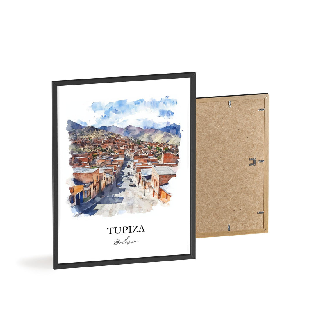 Tupiza Bolivia Wall Art, Potosí Print, Bolivia Watercolor Art, Tupiza Bolivia Gift, Travel Print, Travel Poster, Housewarming Gift
