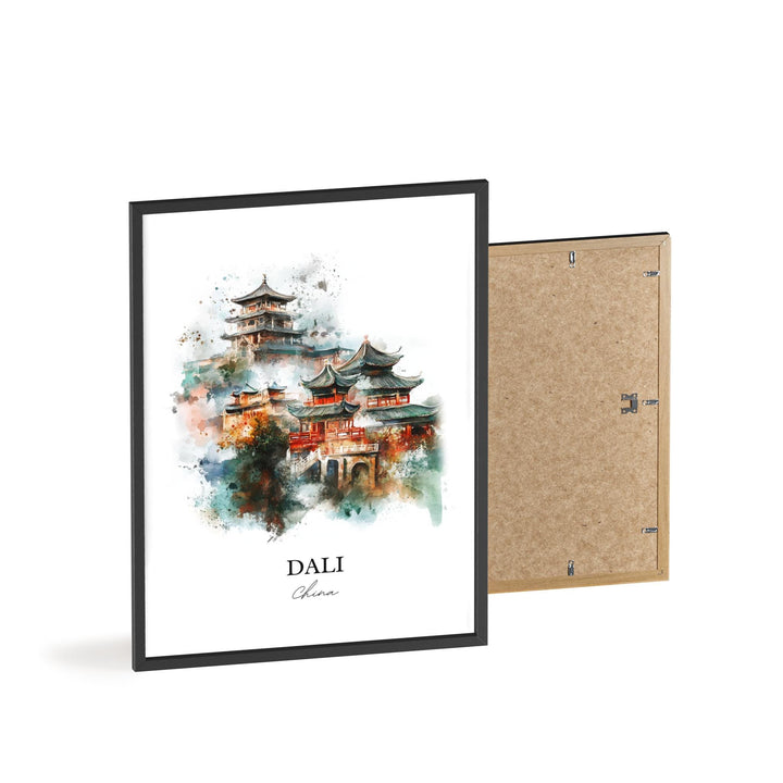 Dali China Wall Art, Yunnan Province Print, China Watercolor Art, Dali China Gift, Travel Print, Travel Poster, Housewarming Gift