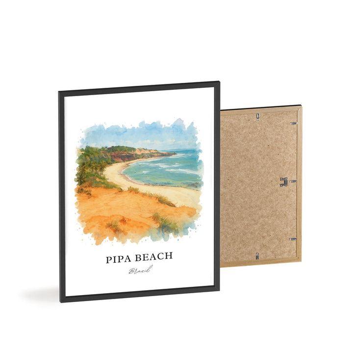 Pipa Beach Wall Art, Pipa Beach Print, Pipa Beach Watercolor Art, Brazil Gift, Brazil Travel Print, Travel Poster, Housewarming Gift
