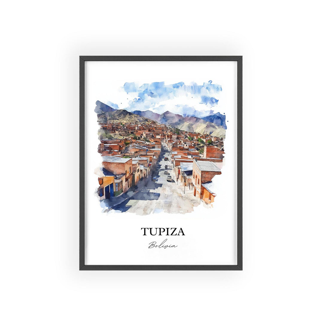 Tupiza Bolivia Wall Art, Potosí Print, Bolivia Watercolor Art, Tupiza Bolivia Gift, Travel Print, Travel Poster, Housewarming Gift