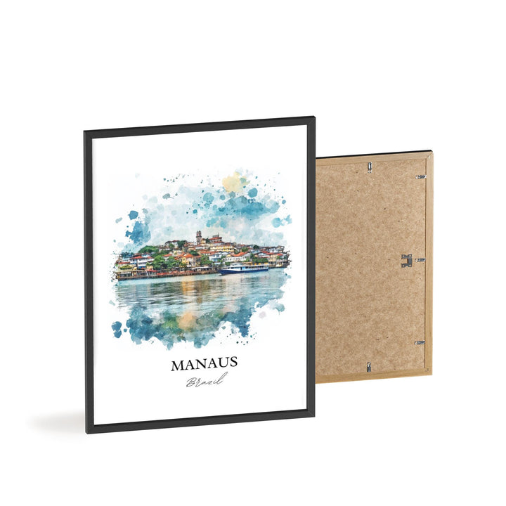 Manaus Brazil Wall Art, Manaus Print, Brazil Watercolor Art, Manaus Brazil Gift, Travel Print, Travel Poster, Housewarming Gift
