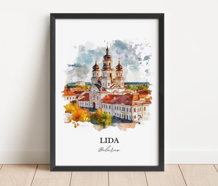 Lida Belarus Wall Art, Lida Print, Belarus Watercolor Art, Lida Belarus Gift, Travel Print, Travel Poster, Housewarming Gift