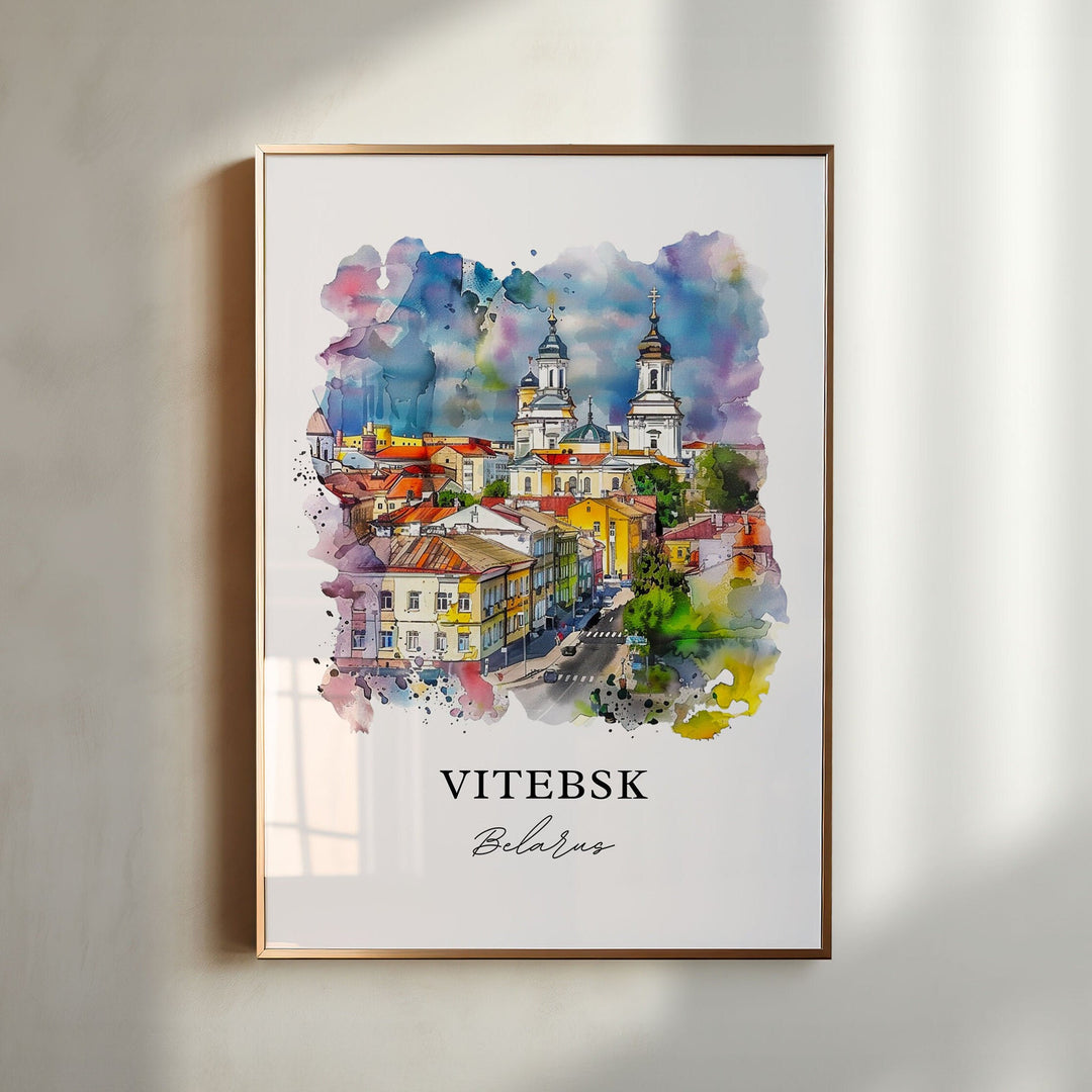 Vitebsk Wall Art, Vitebsk Belarus Print, Vitebsk Watercolor, Vitebsk Belarus Gift, Travel Poster, Housewarming Gift