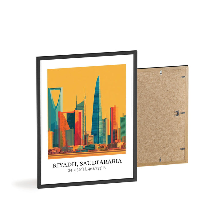 Riyadh Wall Art, Riyadh Retro Travel Art, Riyadh Home Decor, Riyadh Skyline Gift, Saudi Arabia Travel Art, Travel Prints, Housewarming Gift