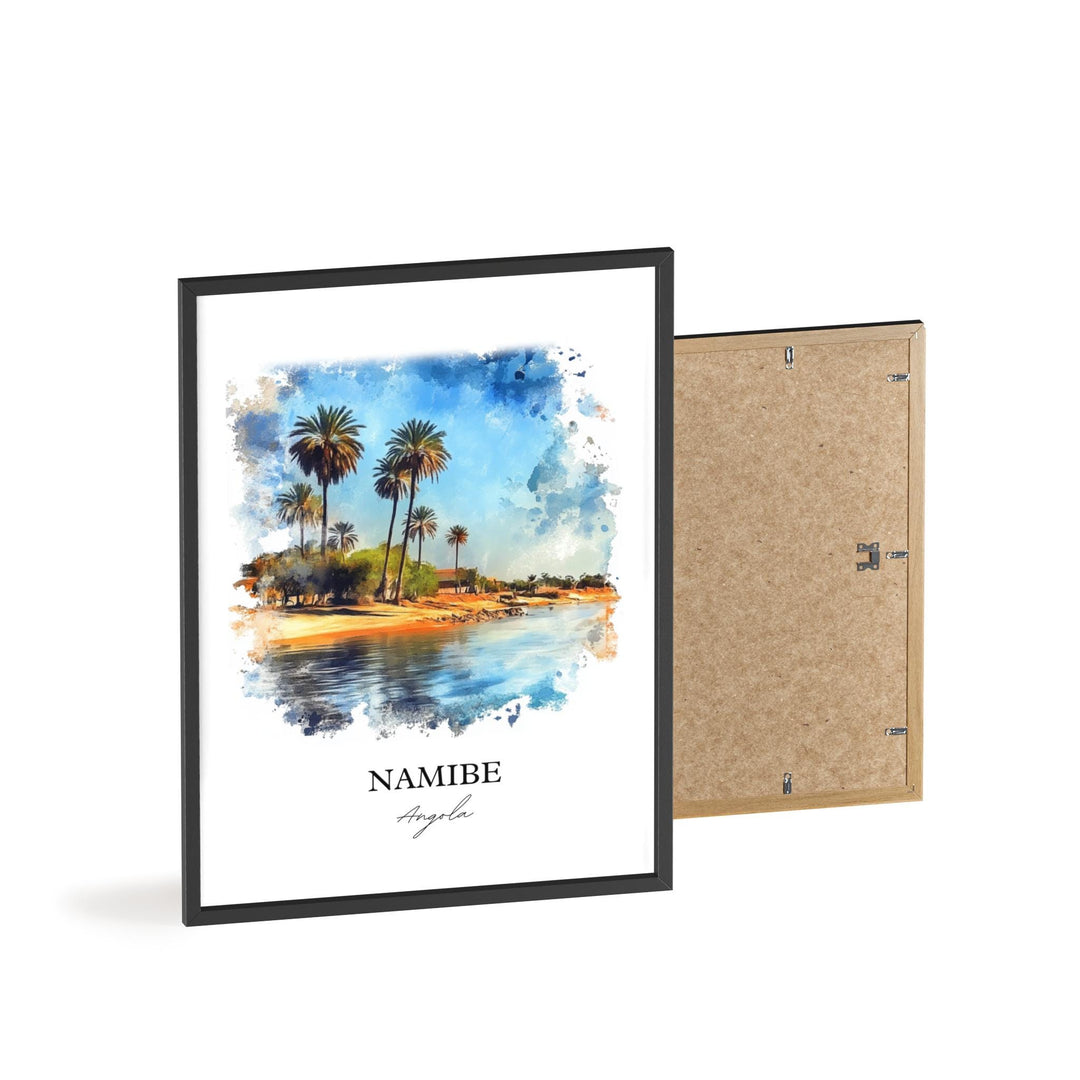 Namibe Angola Wall Art, Angola Print, Angola Watercolor Art, Namibe Gift, Travel Print, Travel Poster, Housewarming Gift
