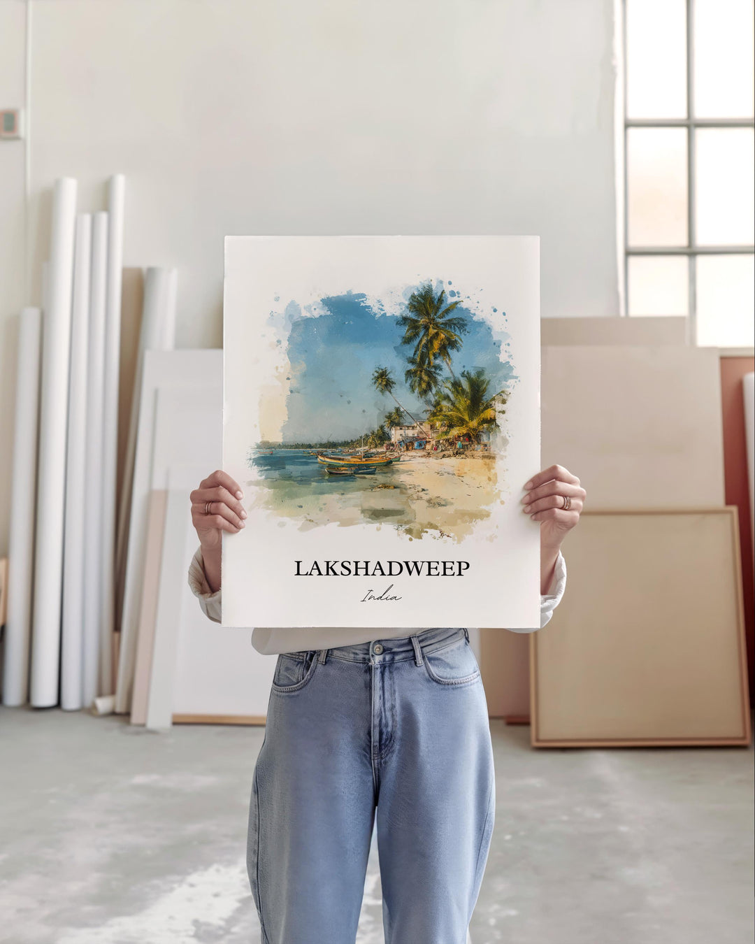 Lakshadweep Wall Art, Lakshadweep India Print, India Watercolor Art, Lakshadweep Gift, Travel Print, Travel Poster, Housewarming Gift