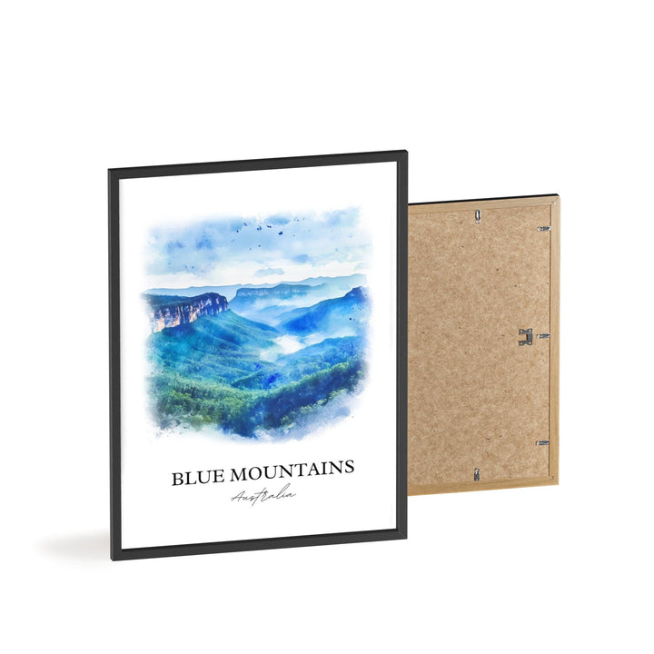 Blue Mountains Art, New South Wales Print, Australia Artwork, Blue Mountains Australia Gift, Travel Print, Travel Poster, Housewarming Gift