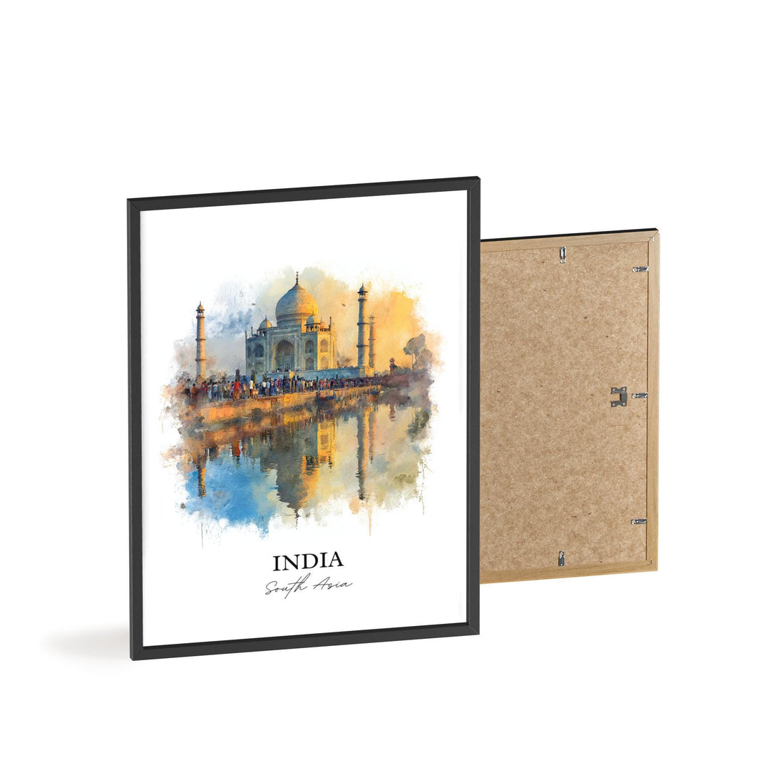 India Wall Art, India Print, India Watercolor Art, New Delhi Gift, Travel Print, Travel Poster, Housewarming Gift