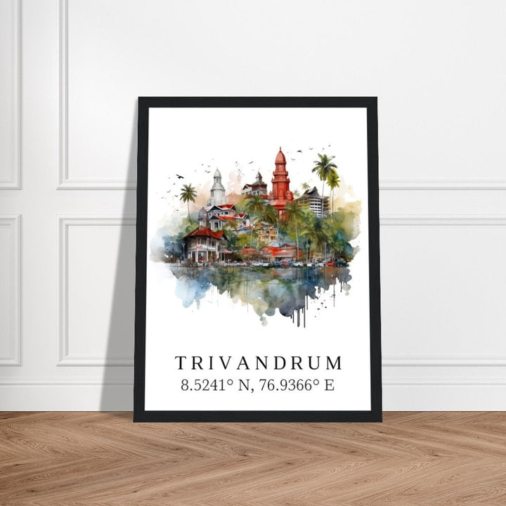 Trivandrum India wall art - India, Trivandrum poster, Trivandrum Wedding gift, Birthday present, Custom Text, Personalised Text