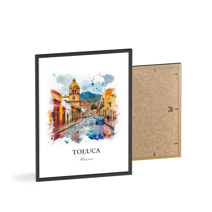 Toluca Mexico Wall Art, Mexico Print, Mexico Watercolor Art, Toluca MX Gift, Travel Print, Travel Poster, Housewarming Gift