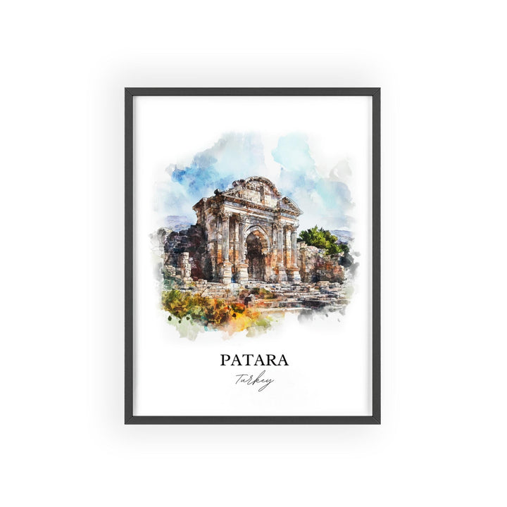 Patara Turkey Wall Art, Kalkan Print, Turkey Watercolor Art, Patara Beach Gift, Travel Print, Travel Poster, Housewarming Gift