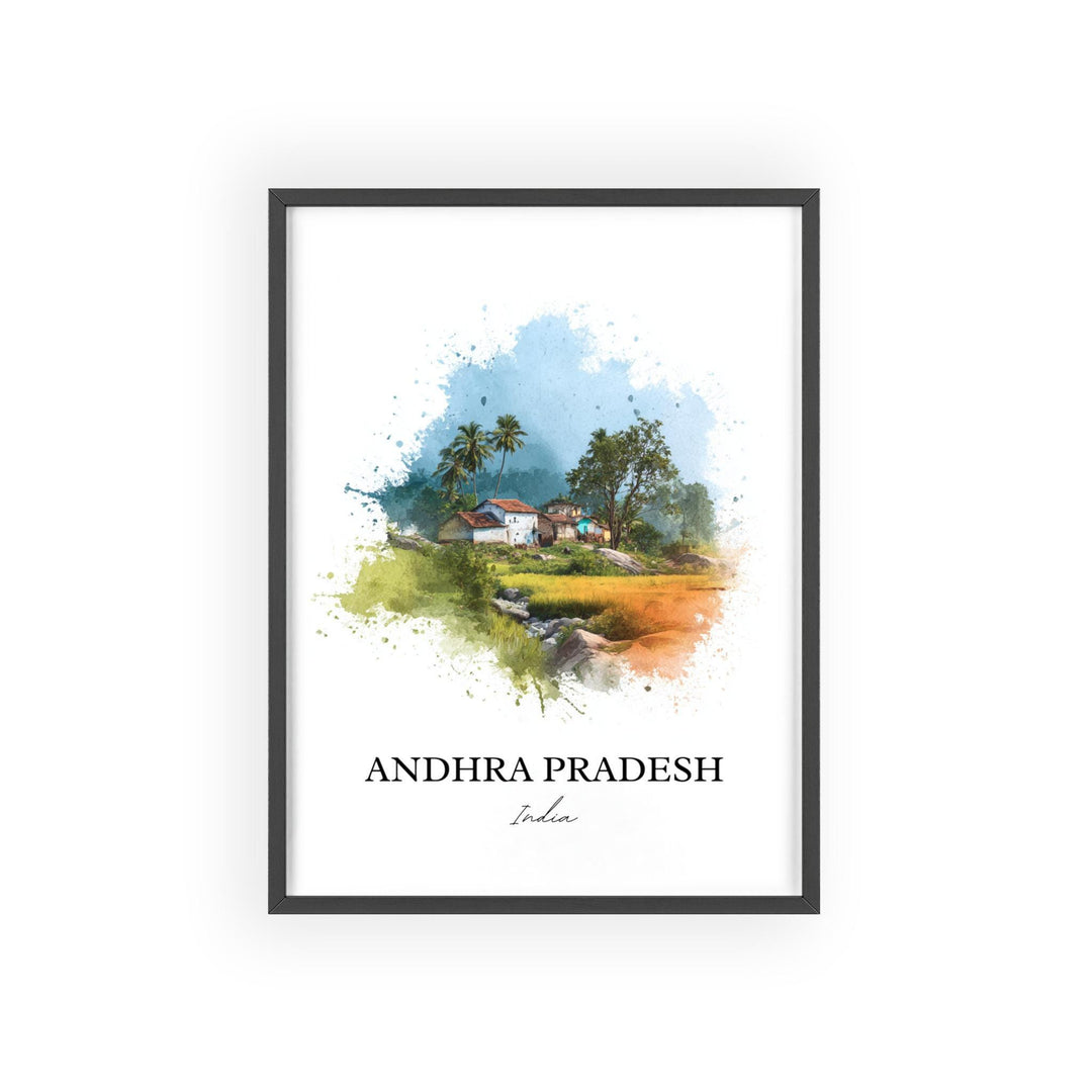 Andhra Pradesh Wall Art, India Print, Andhra Pradesh Artwork, India Gift, Andhra Pradesh Travel Print, Travel Poster, Housewarming Gift