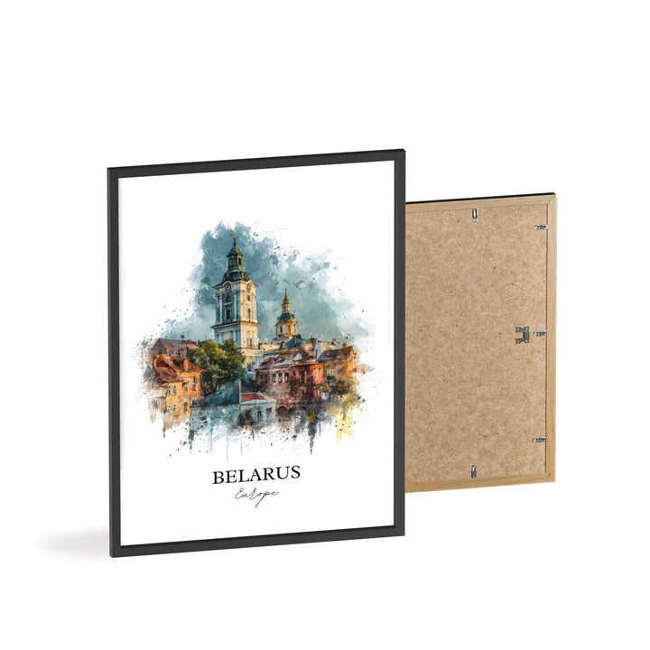 Belarus Wall Art, Belarus Print, Belarus Watercolor Art, Belarus Gift, Travel Print, Travel Poster, Housewarming Gift